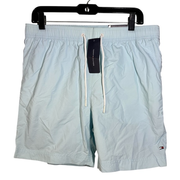 NWT Tommy Hilfiger Men’s Swim Trunks Short Maillot Breezy Blue Size Large - Picture 1 of 5